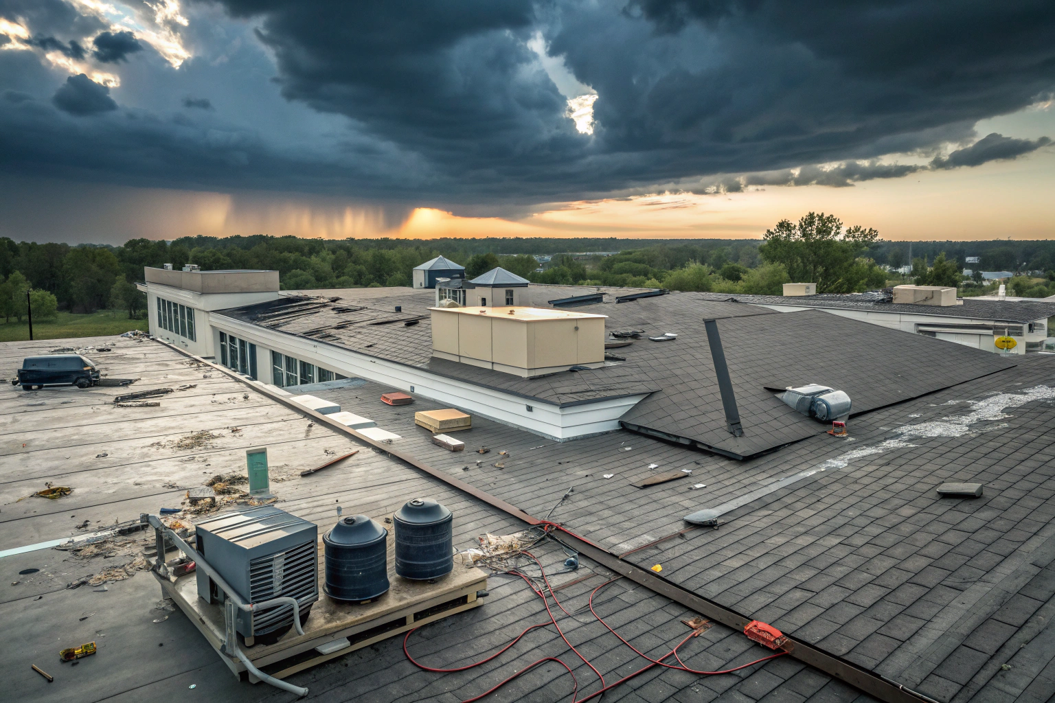 Roofing — Commercial roof replacement